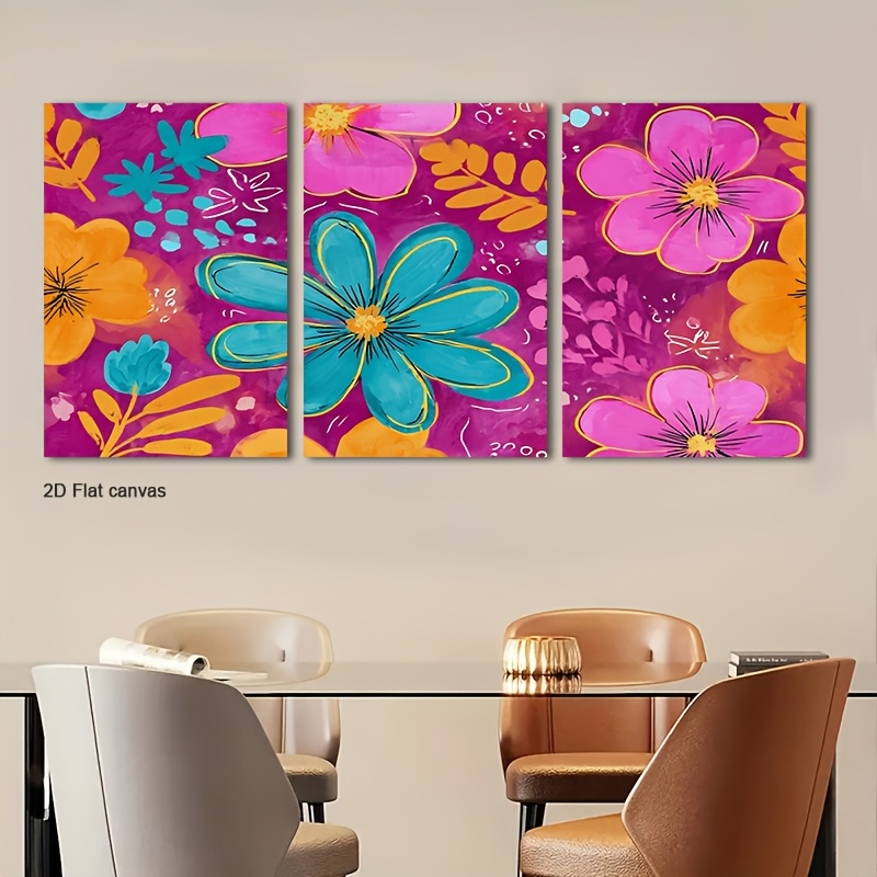 Canvas Wrap Ready - ผ้าใบไร้กรอบ 2D แบบแบน, ชุด 3 ชิ้น