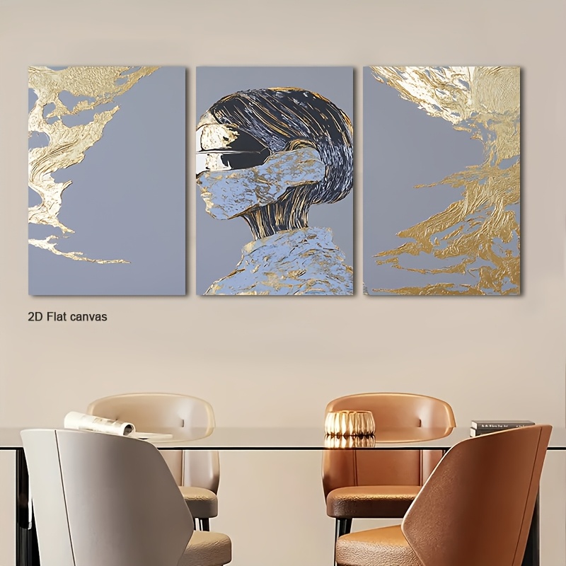 Canvas Wrap Ready - ผ้าใบไร้กรอบ 3 ชิ้น - ภาพวาดผนังแบบมีกรอบรูป VR