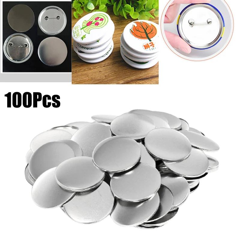Button Badge Blank - ชุดอุปกรณ์ทำป้ายเข็มกลัดเปล่า 100 ชิ้น ขนาด 75 มม.