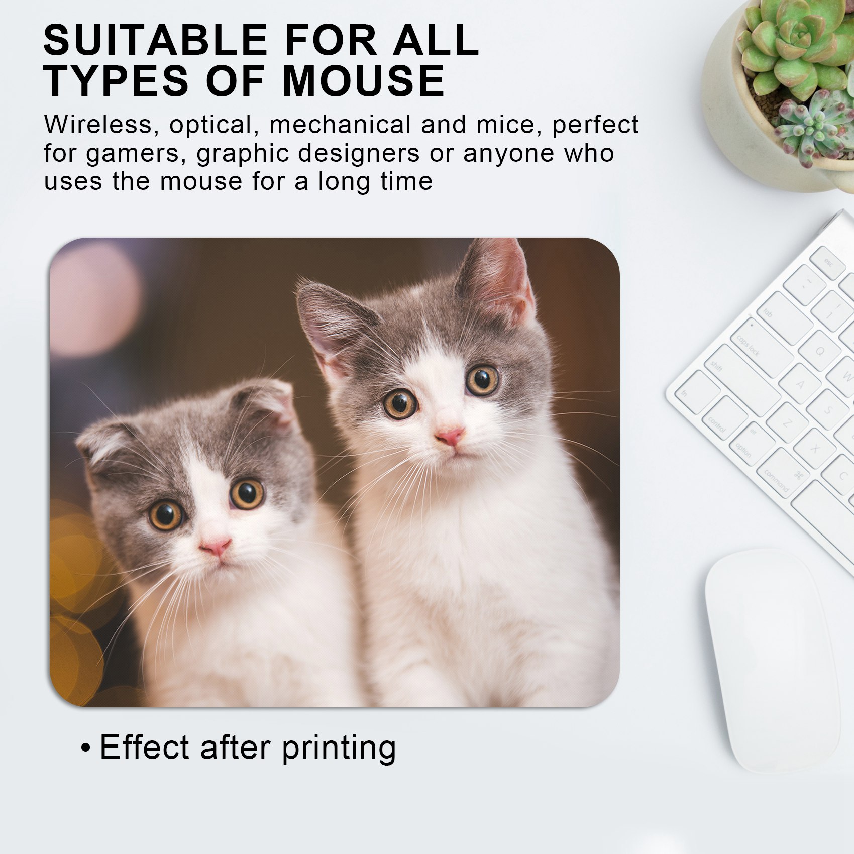 Mouse Pad Blank Sublimation - แผ่นรองเมาส์เปล่าแบบคลาสสิก 10 ชิ้น สำหรับงานพิมพ์แบบซับลิเมชั่นด้วยความร้อน