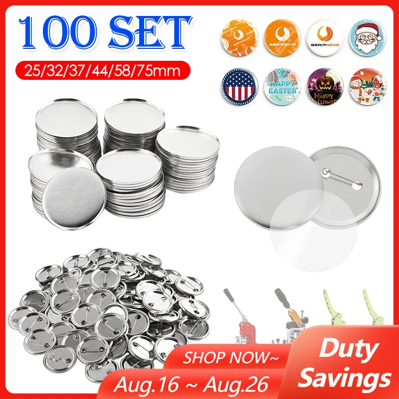 Button Badge Blank - 100 ชุด Blank Badge Pin ปุ่ม