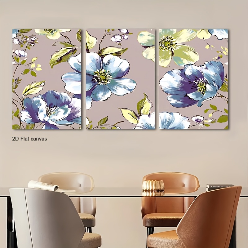Canvas Wrap Ready - ภาพพิมพ์บนผ้าใบแบบไร้กรอบ 2D แบนราบ, ชุด 3 ชิ้น