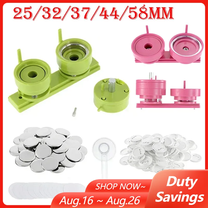 Button Badge Blank - 100 ชุด 25/32/37/44/58mm Badge Pin ปุ่ม