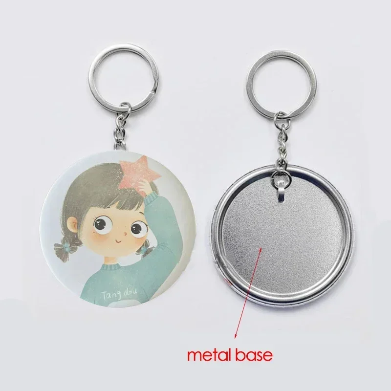 100PCS 44 มม.58 มม.พวงกุญแจ Ba - Button Badge Blank บทวิจารณ์และราคา