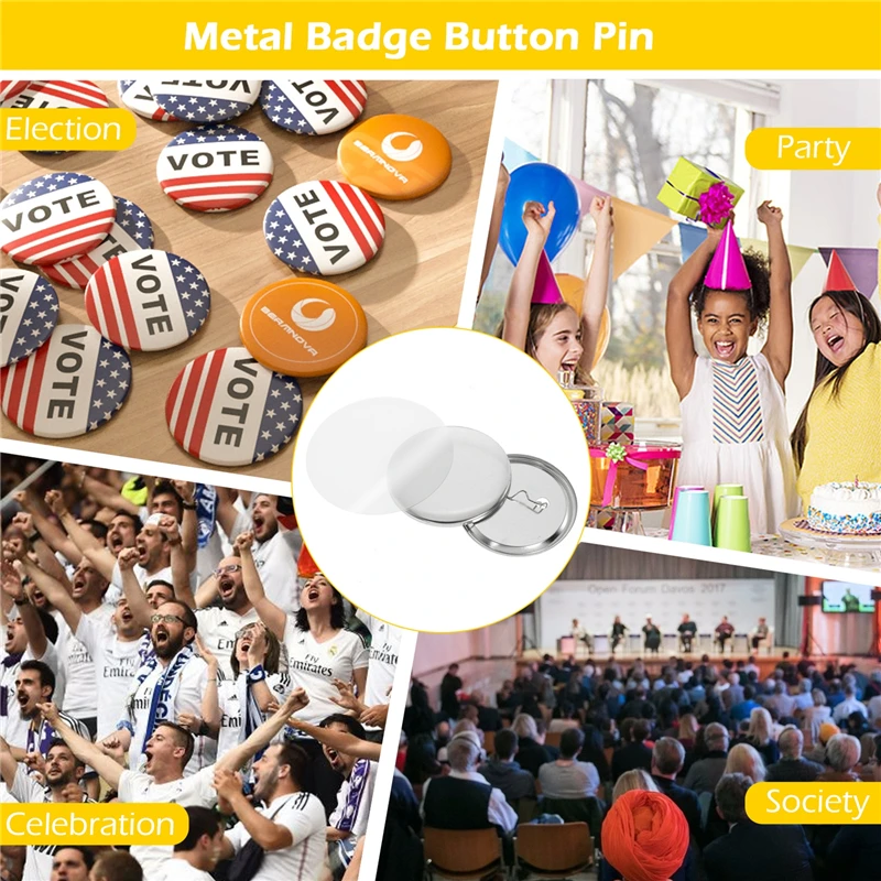 100 ชุด Blank Badge Pin ปุ่ม M - Button Badge Blank บทวิจารณ์และราคา